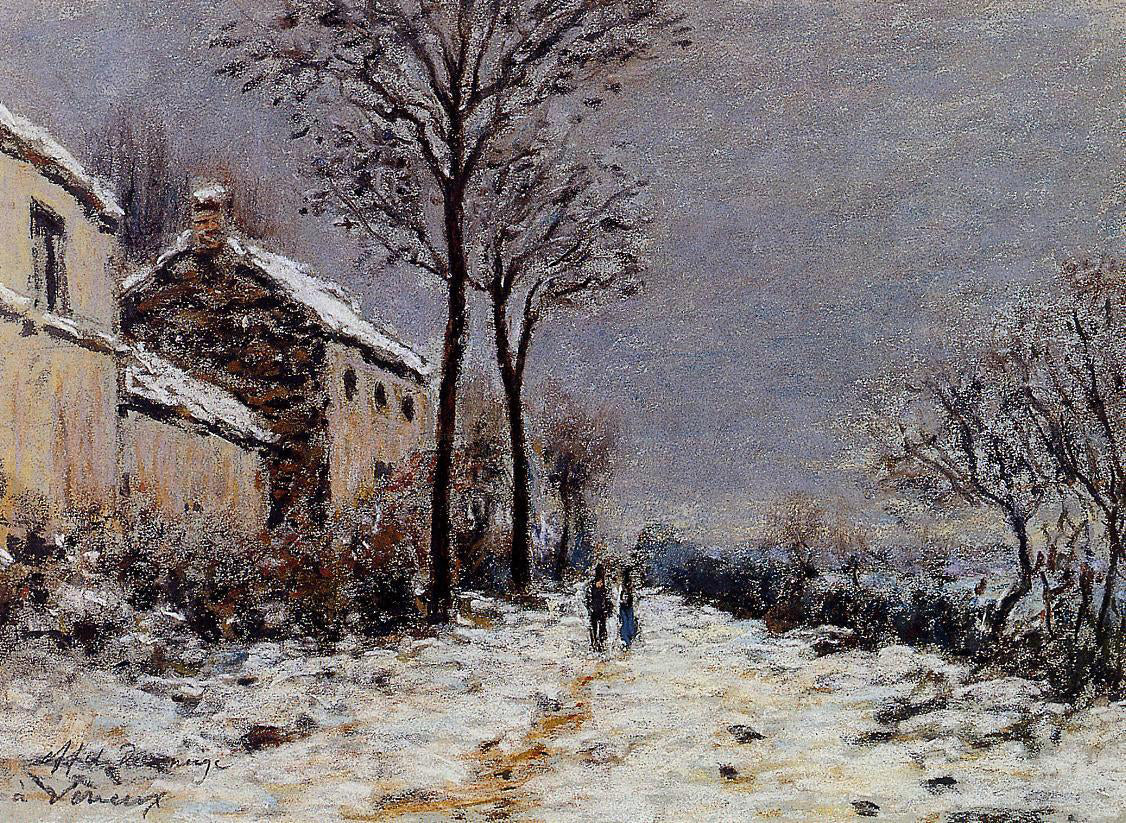Alfred Sisley Snow Effect at Veneux - Hand Painted Oil Painting