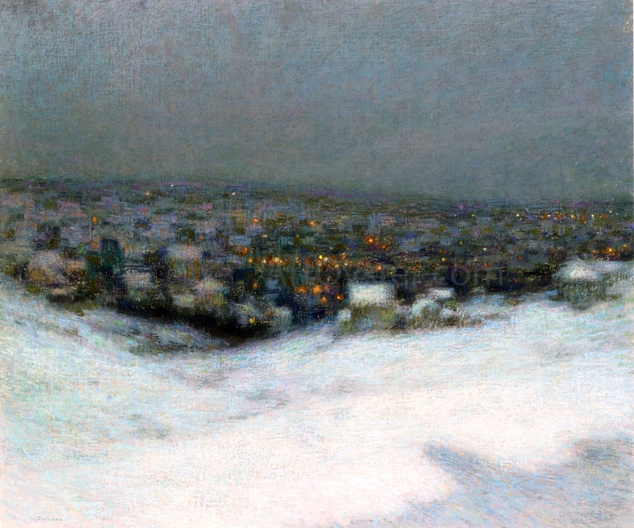 Henri Le Sidaner Snow in the Moonlight - Hand Painted Oil Painting