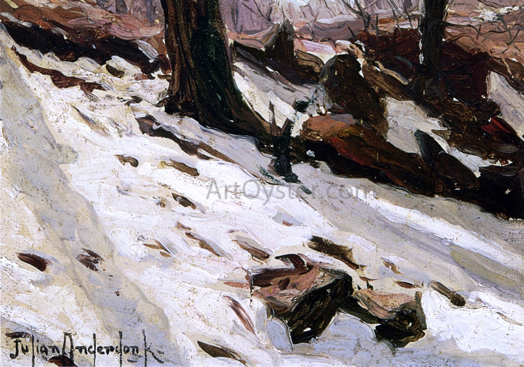 Julian Onderdonk Snow near the Cave, Central Park, New York - Hand Painted Oil Painting