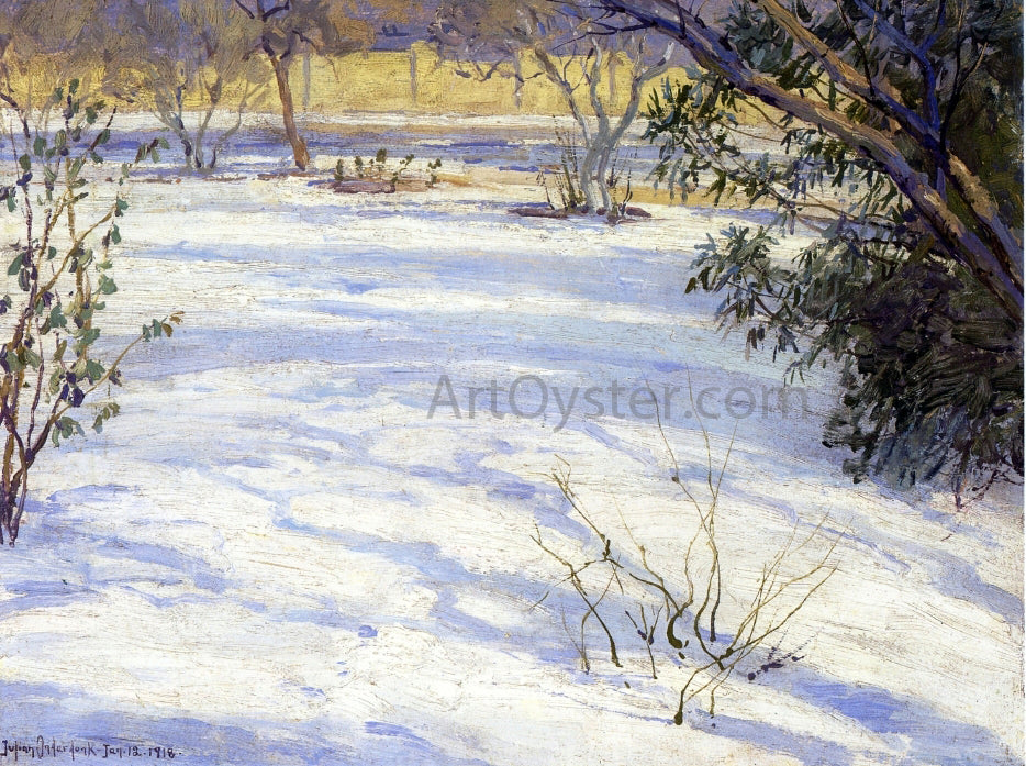 Julian Onderdonk Snow Scene - Hand Painted Oil Painting