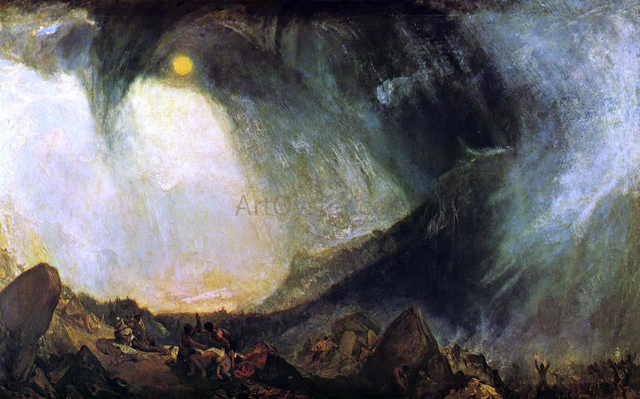 Joseph William Turner Snow Storm: Hannibal and His Army Crossing the Alps - Hand Painted Oil Painting