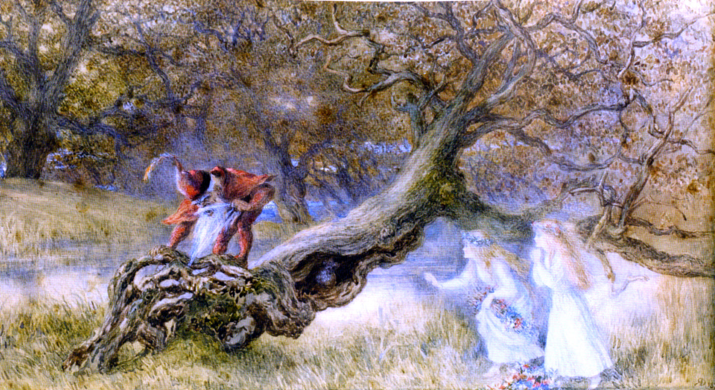 Richard Doyle Snow White and Rose Red - Hand Painted Oil Painting