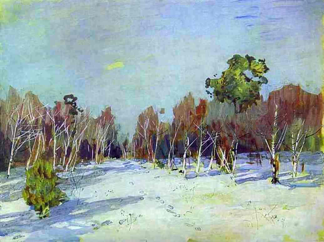 Isaac Ilich Levitan Snowbound Garden - Hand Painted Oil Painting