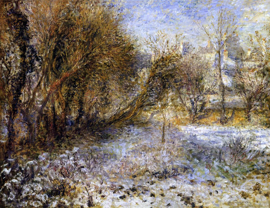 Pierre Auguste Renoir Snowy Landscape - Hand Painted Oil Painting