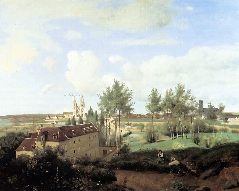 Jean-Baptiste-Camille Corot Soissons Seen from Mr. Henry's Factory - Hand Painted Oil Painting