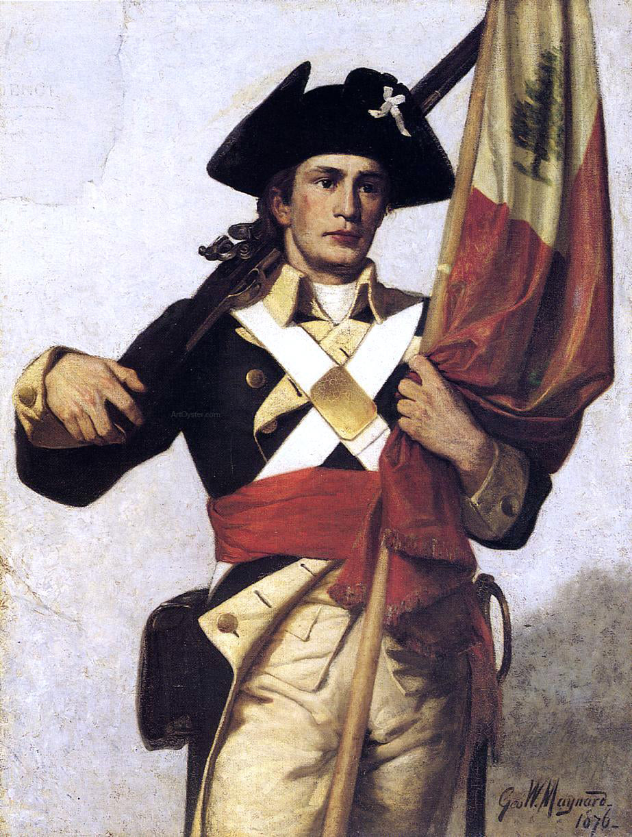 George Willoughby Maynard Soldier of the Revolution - Hand Painted Oil Painting