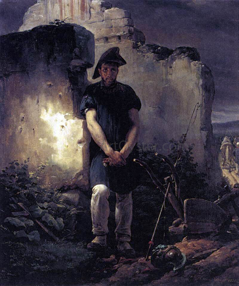 Horace Vernet Soldier-Labourer - Hand Painted Oil Painting