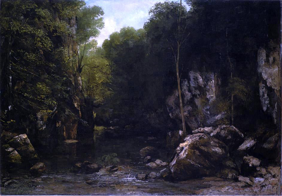  Gustave Courbet Solitude (also known as The Covered Stream) - Hand Painted Oil Painting