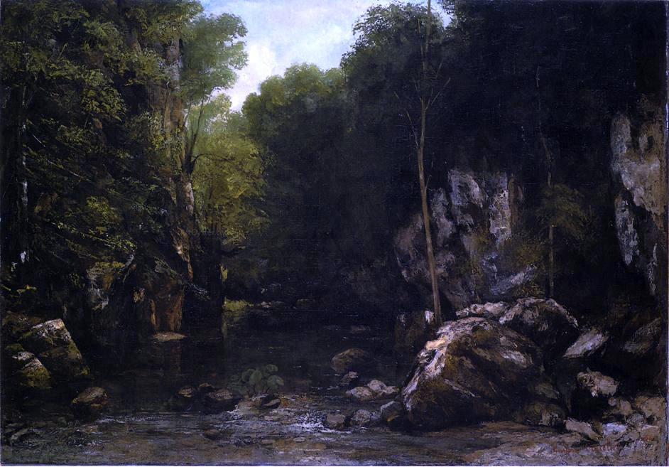 Gustave Courbet Solitude (also known as The Covered Stream) - Hand Painted Oil Painting