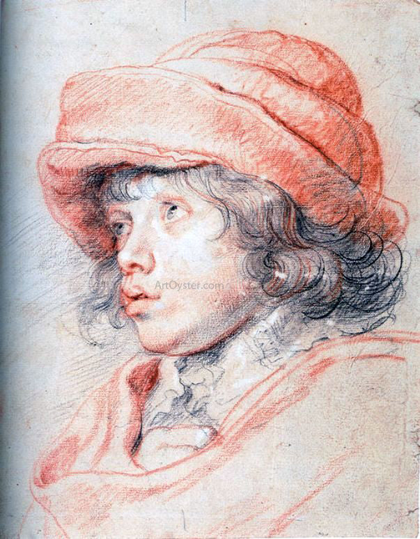 Peter Paul Rubens Son Nicolas with a Red Cap - Hand Painted Oil Painting