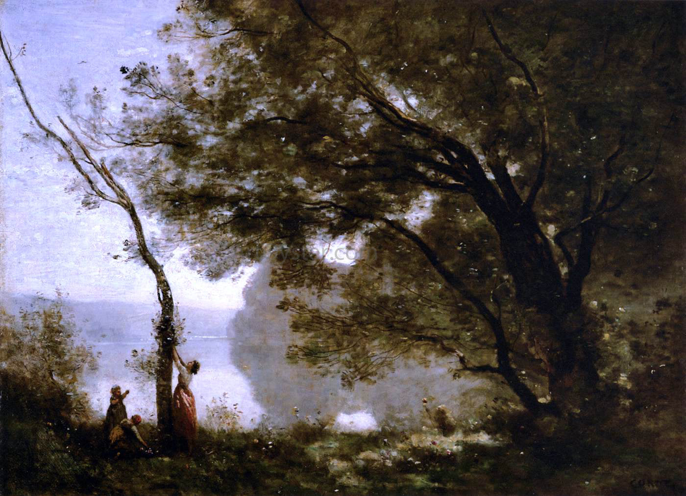 Jean-Baptiste-Camille Corot Souvenir of Mortefontaine - Hand Painted Oil Painting