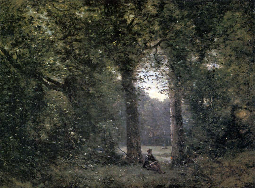 Jean-Baptiste-Camille Corot Souvenir of Ville d'Avray - Hand Painted Oil Painting