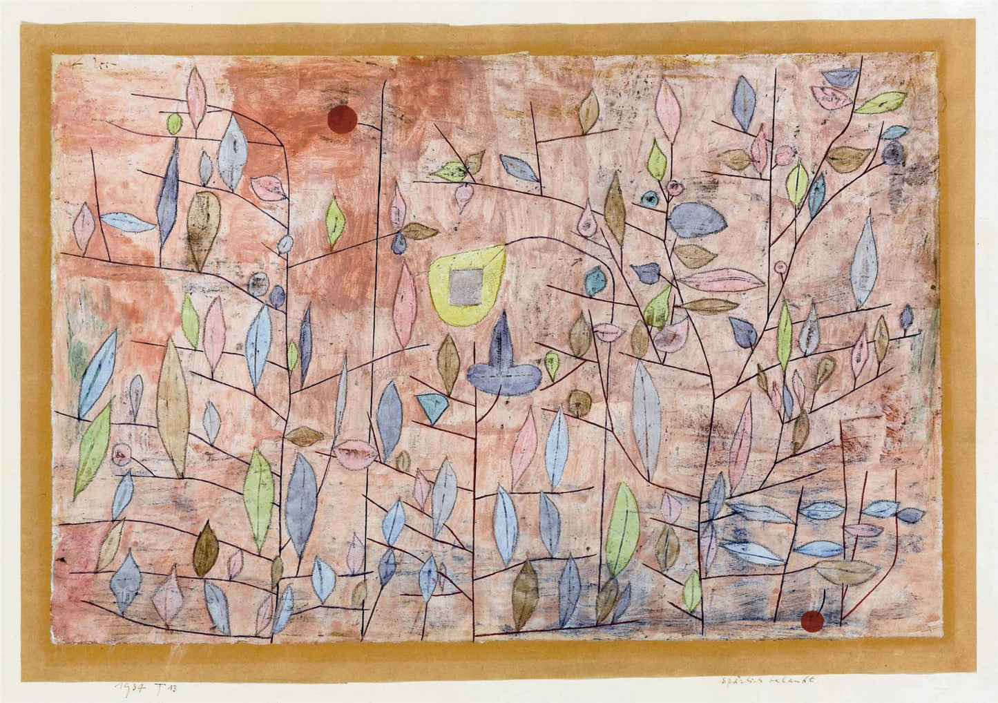 Paul Klee Sparse Foliage - Hand Painted Oil Painting