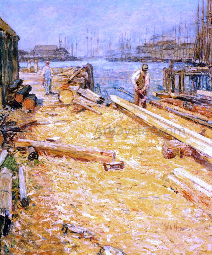 Frederick Childe Hassam Sparyard, Inner Harbor, Gloucester - Hand Painted Oil Painting