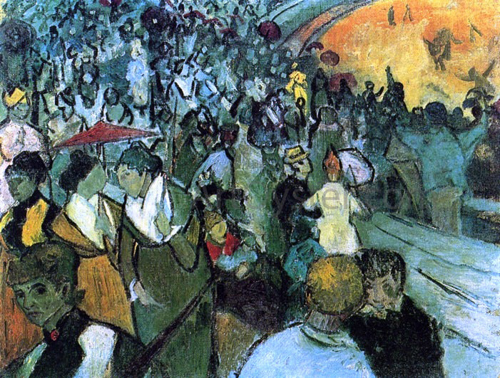 Vincent Van Gogh Spectators in the Arena at Arles - Hand Painted Oil Painting