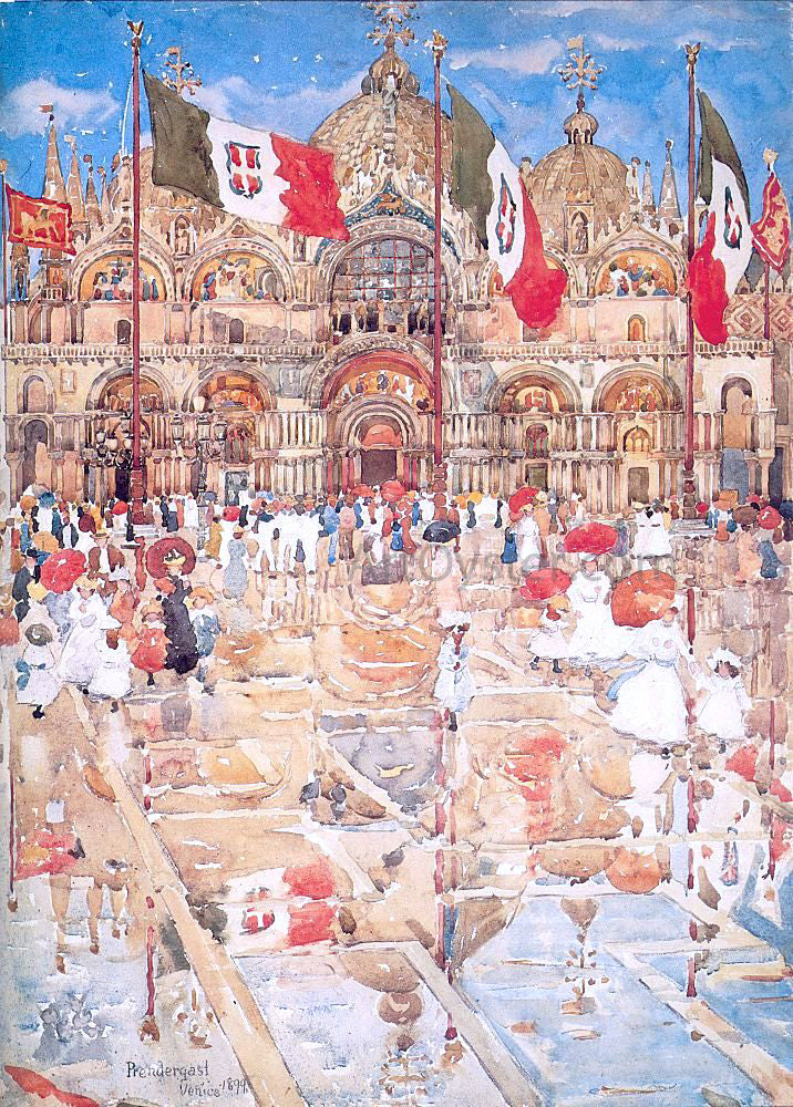 Maurice Prendergast Splash of Sunshine and Rain - Hand Painted Oil Painting