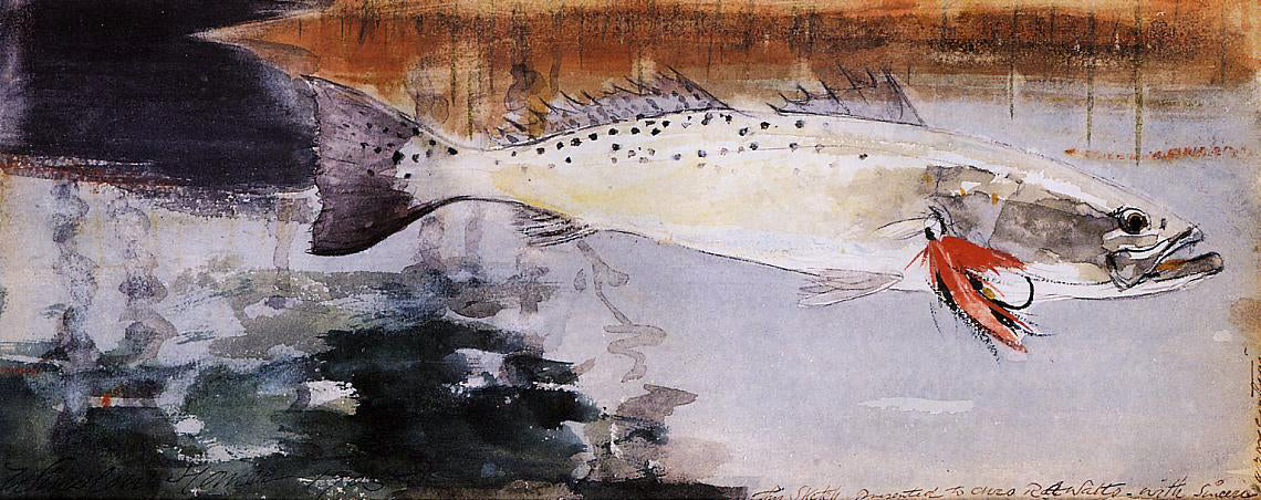 Winslow Homer Spotted Weakfish (also known as Sea Trout) - Hand Painted Oil Painting