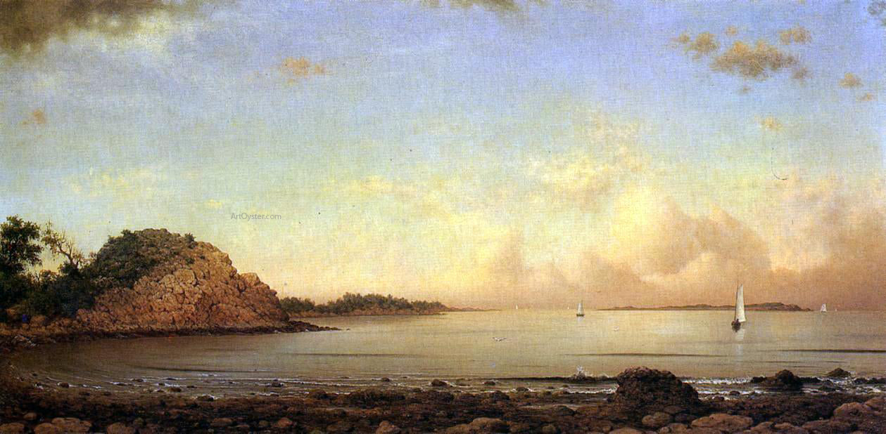 Martin Johnson Heade Spouting Rock, Newport - Hand Painted Oil Painting