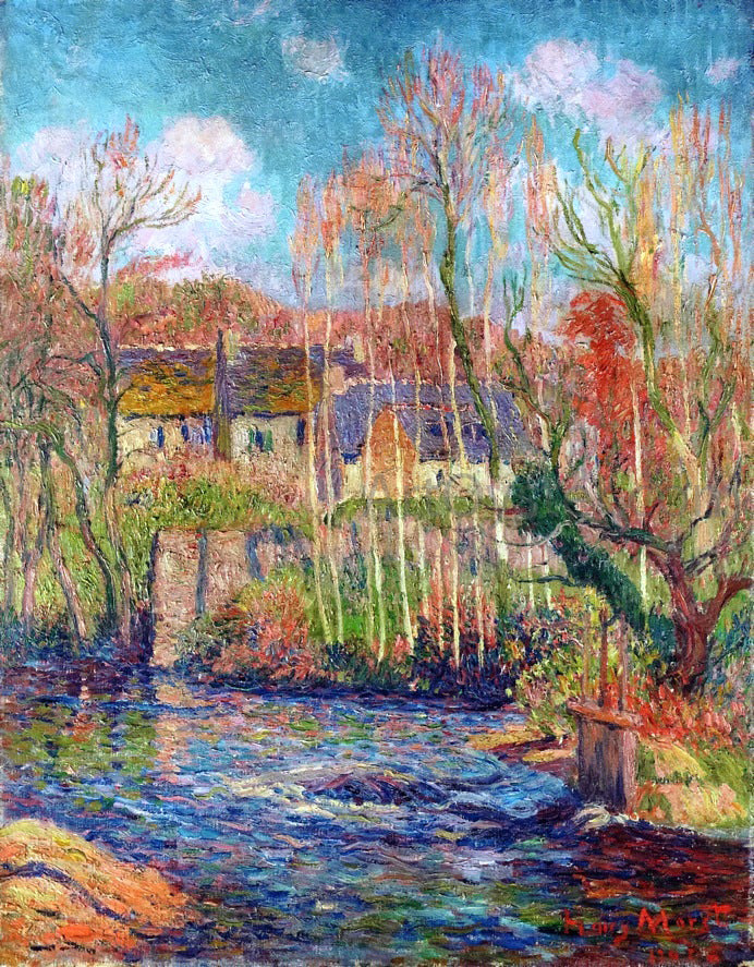 Henri Moret Spring at Pont Aven - Hand Painted Oil Painting