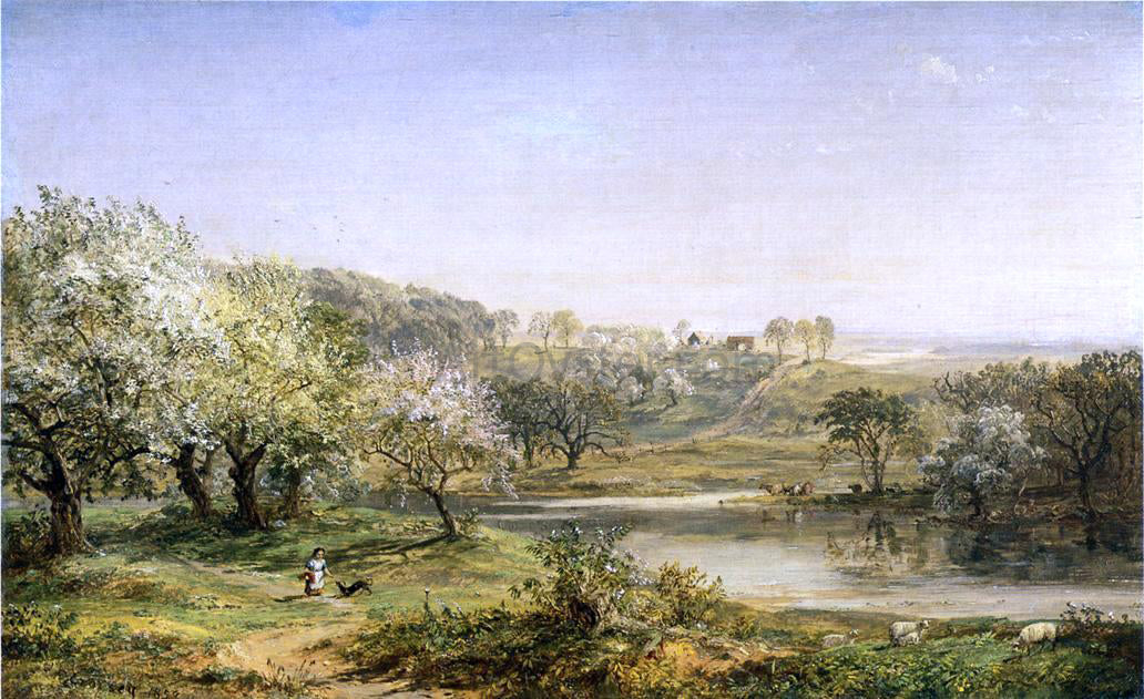 Jasper Francis Cropsey Spring, Chenango Valley - Hand Painted Oil Painting