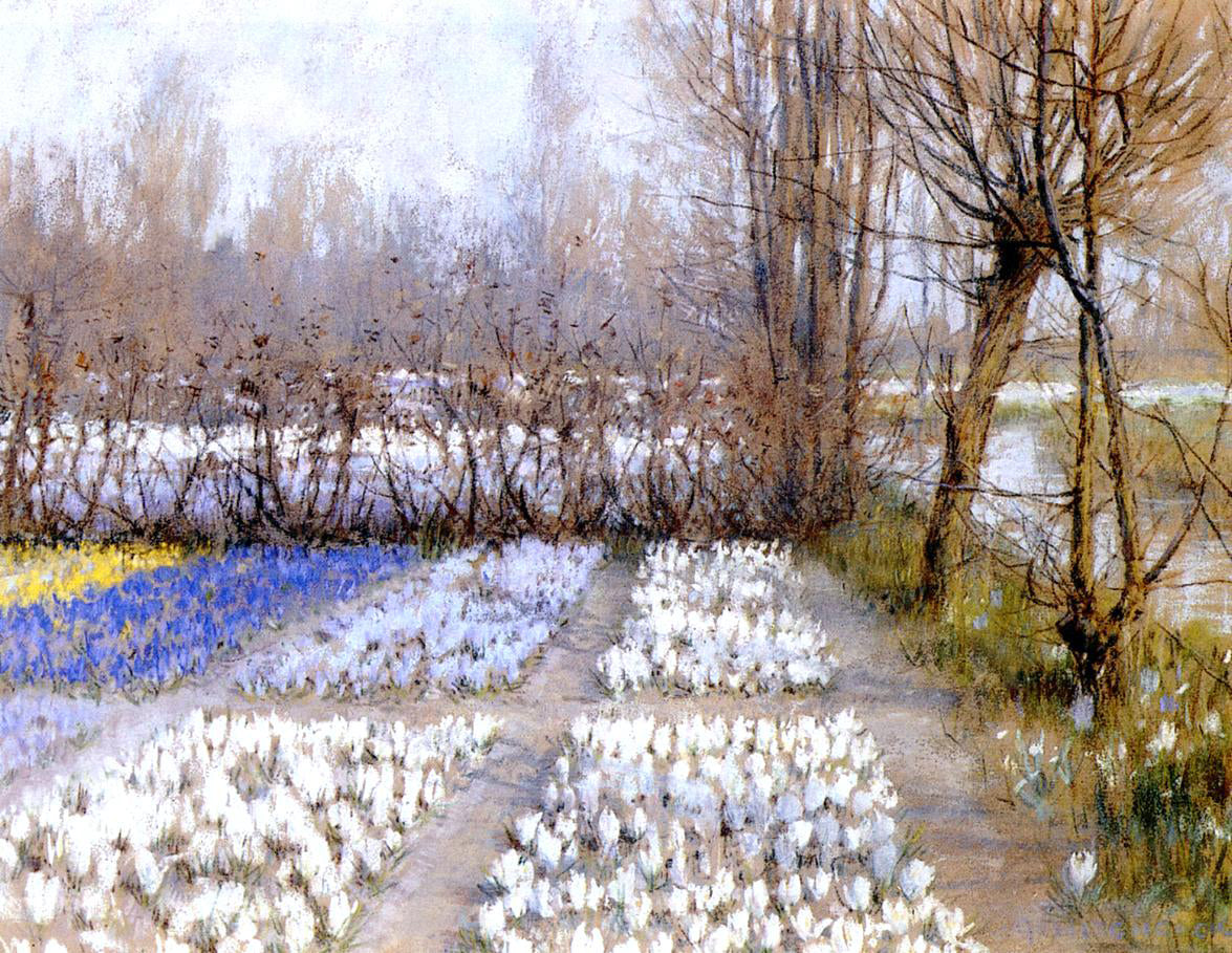 George Hitchcock Spring Crosuc Fields - Hand Painted Oil Painting