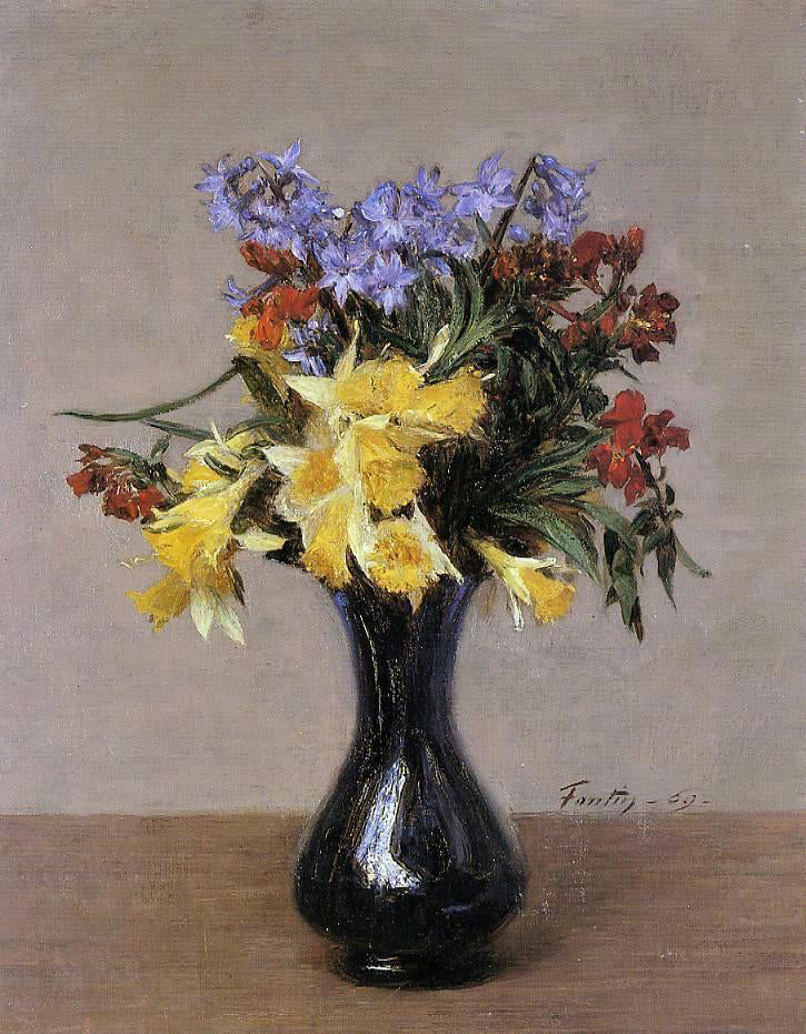 Henri Fantin-Latour Spring Flowers - Hand Painted Oil Painting