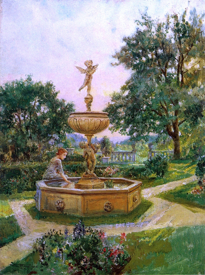 Will Hicok Low Spring Fountain - Hand Painted Oil Painting