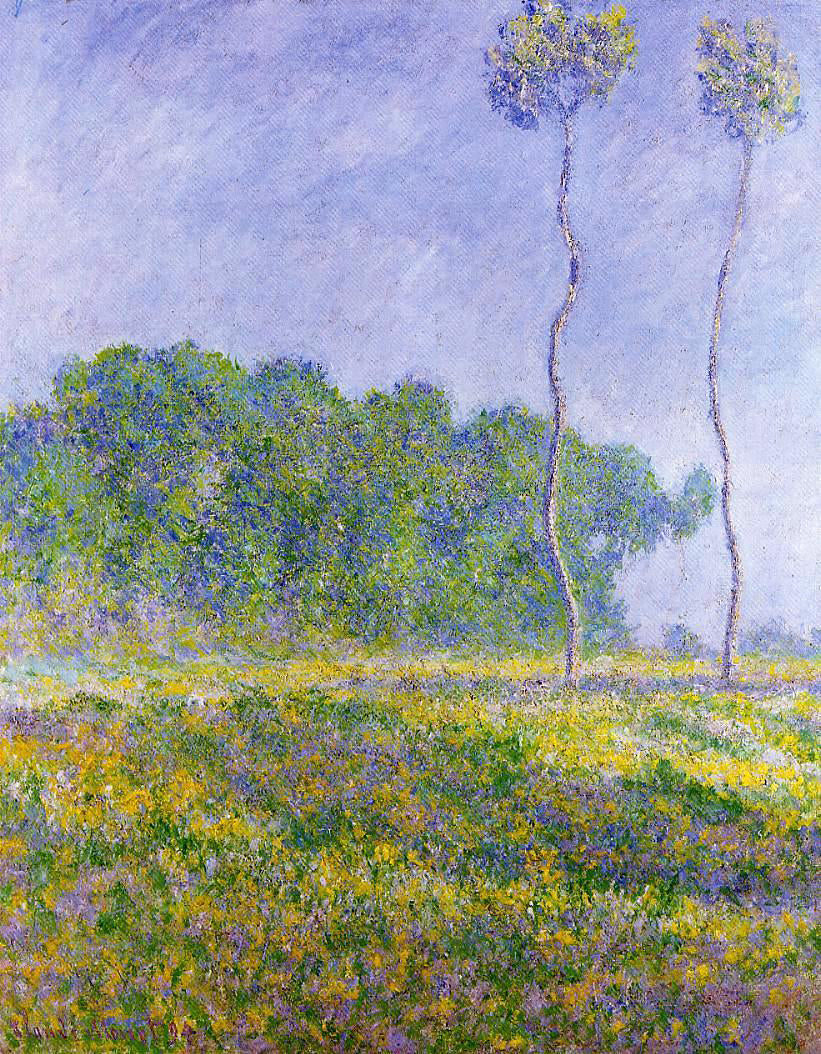 Claude Oscar Monet Spring Landscape - Hand Painted Oil Painting