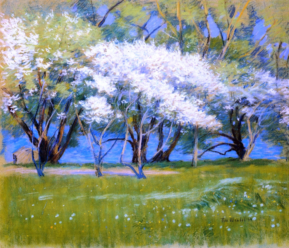 Theodore Wendel Spring Landscape - Hand Painted Oil Painting