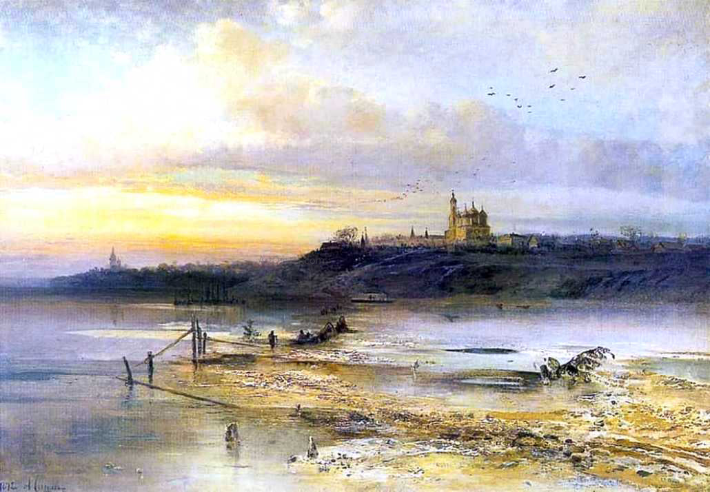 Alexei Kondratevich Savrasov Spring Thaw, Yaroslavl - Hand Painted Oil Painting