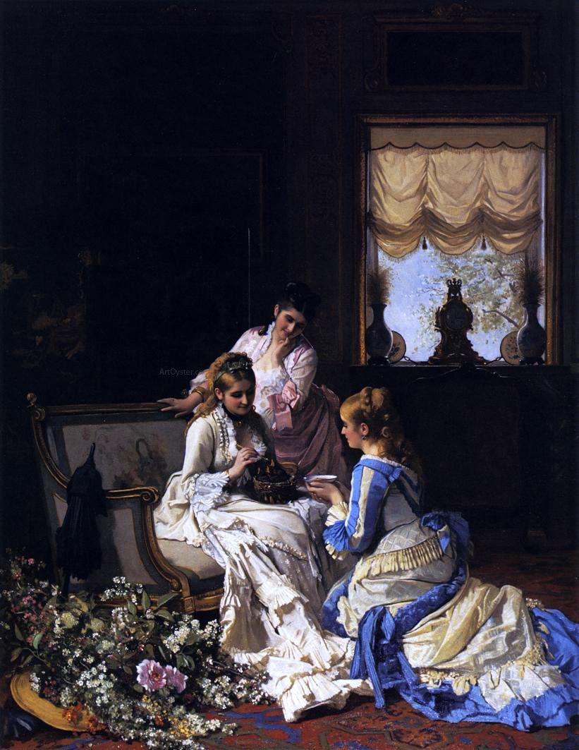 Charles Baugniet Spring's New Arrivals - Hand Painted Oil Painting