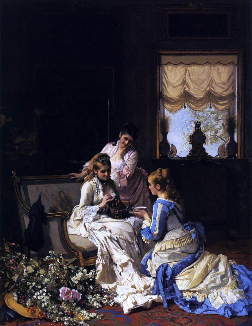 Charles Baugniet Spring's New Arrivals - Hand Painted Oil Painting