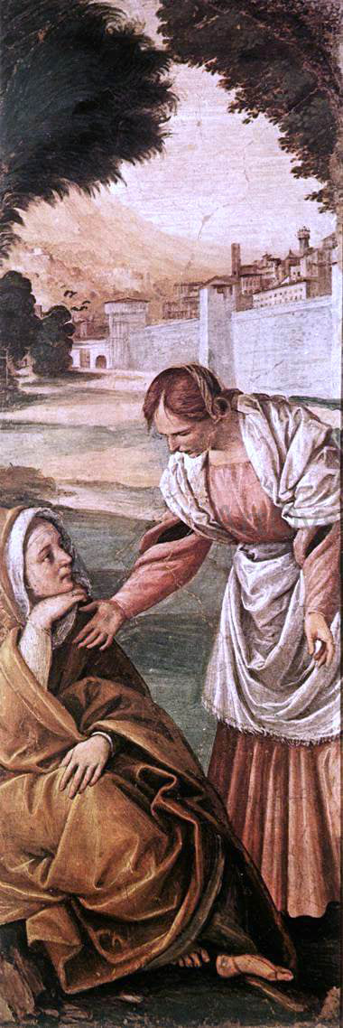 Gaudenzio Ferrari St Anne Consoled by a Woman - Hand Painted Oil Painting