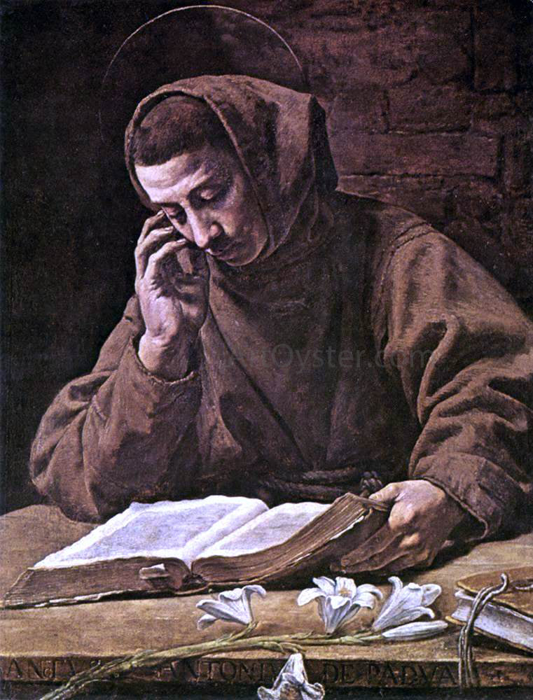 Marcantonio Bassetti St Antony Reading - Hand Painted Oil Painting