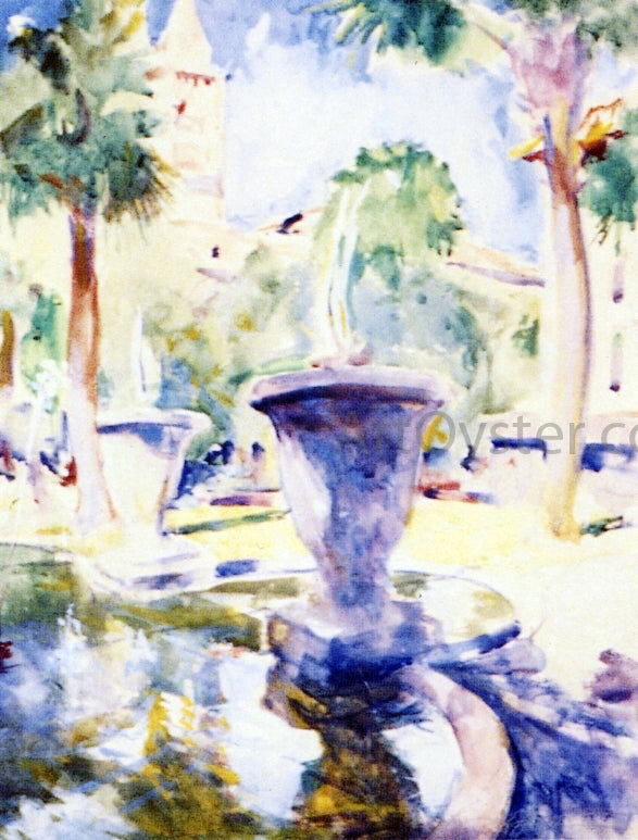 Charles Webster Hawthorne St. Augustine Fountain - Hand Painted Oil Painting