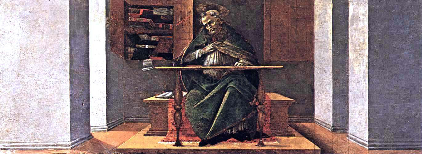 Sandro Botticelli St Augustine in His Cell (San Marco Altarpiece) - Hand Painted Oil Painting