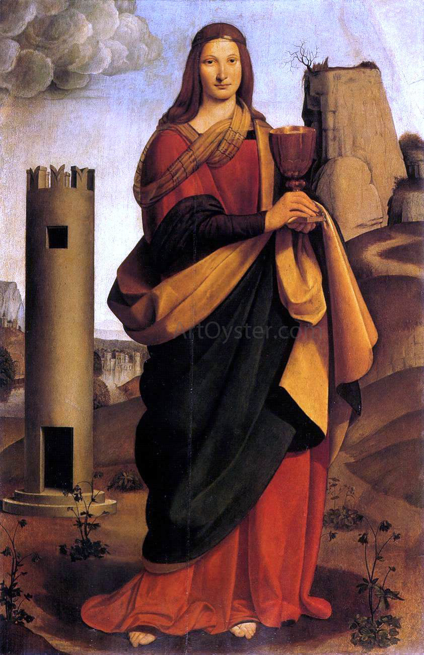 Giovanni Antonio Boltraffio St Barbara - Hand Painted Oil Painting