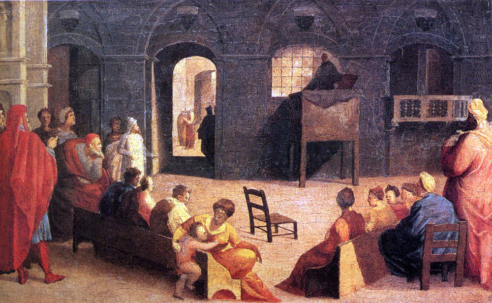 Domenico Beccafumi St. Bernardino Of Siena Preaching - Hand Painted Oil Painting