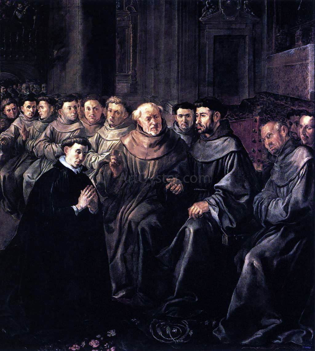 The Elder Francisco De Herrera St Bonaventure Enters the Franciscan Order - Hand Painted Oil Painting