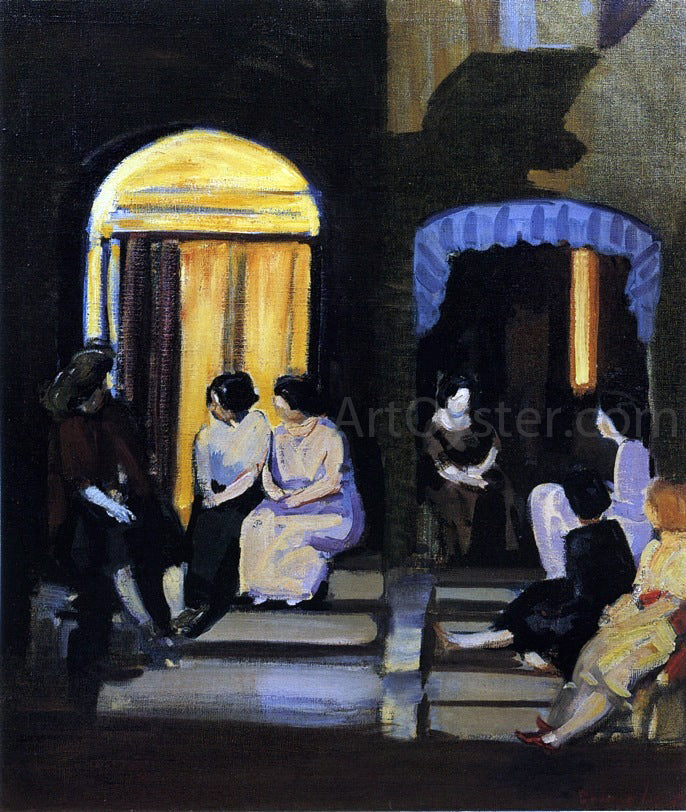 George Luks St. Botolph Street - Hand Painted Oil Painting