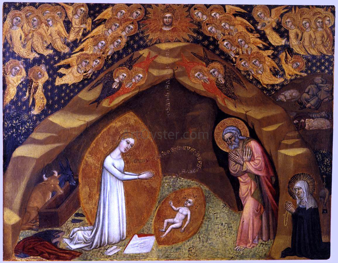 Niccolo Di Tommaso St Bridget and the Vision of the Nativity - Hand Painted Oil Painting