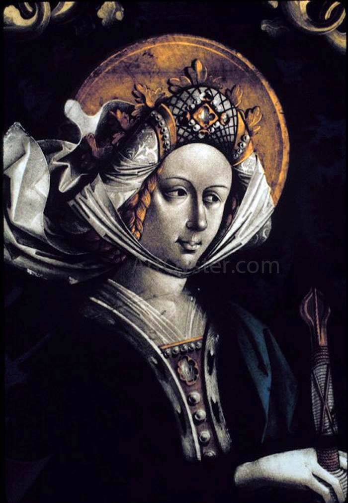 Peter Hemmel Von Andlau St Catherine (detail) - Hand Painted Oil Painting