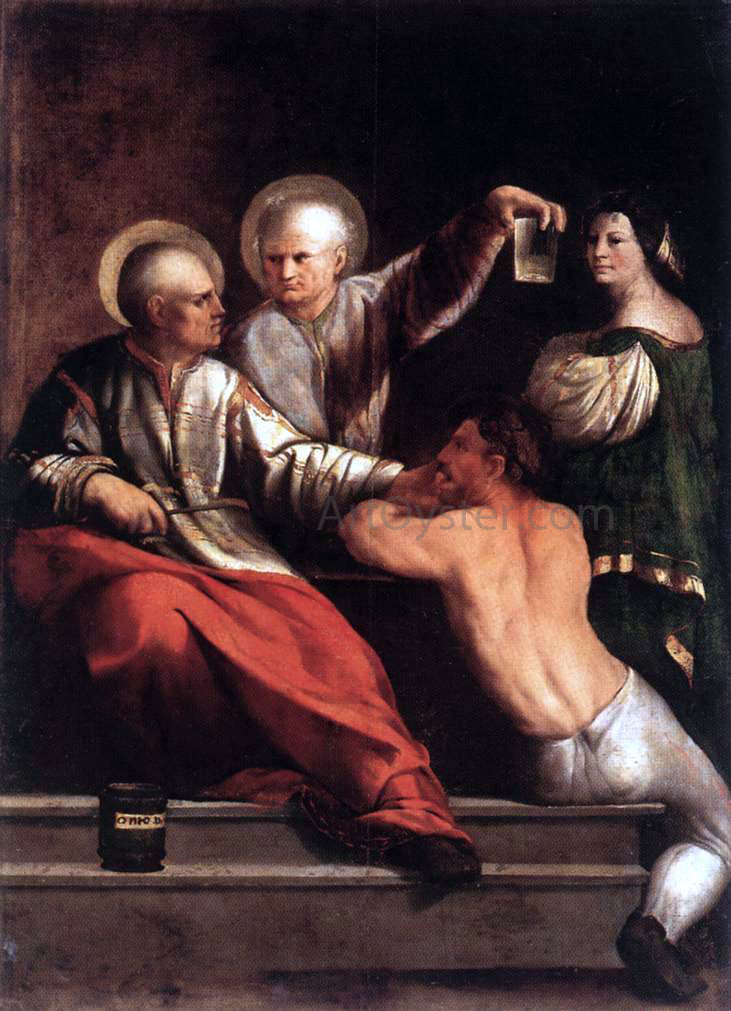 Dosso Dossi St Cosmas and St Damian - Hand Painted Oil Painting