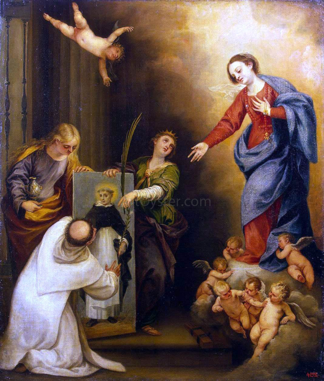 Pedro Anastasio Bocanegra St Dominic in Soriano - Hand Painted Oil Painting