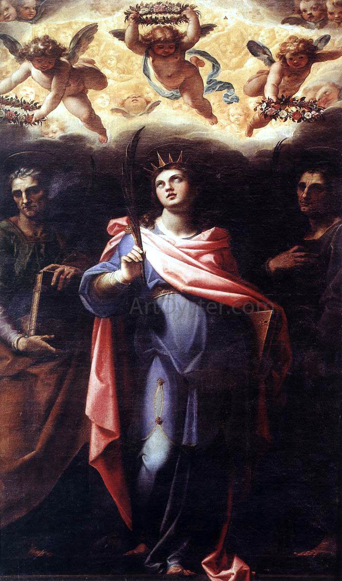 Pomarancio St Domitilla with Sts Nereus and Achilleus - Hand Painted Oil Painting