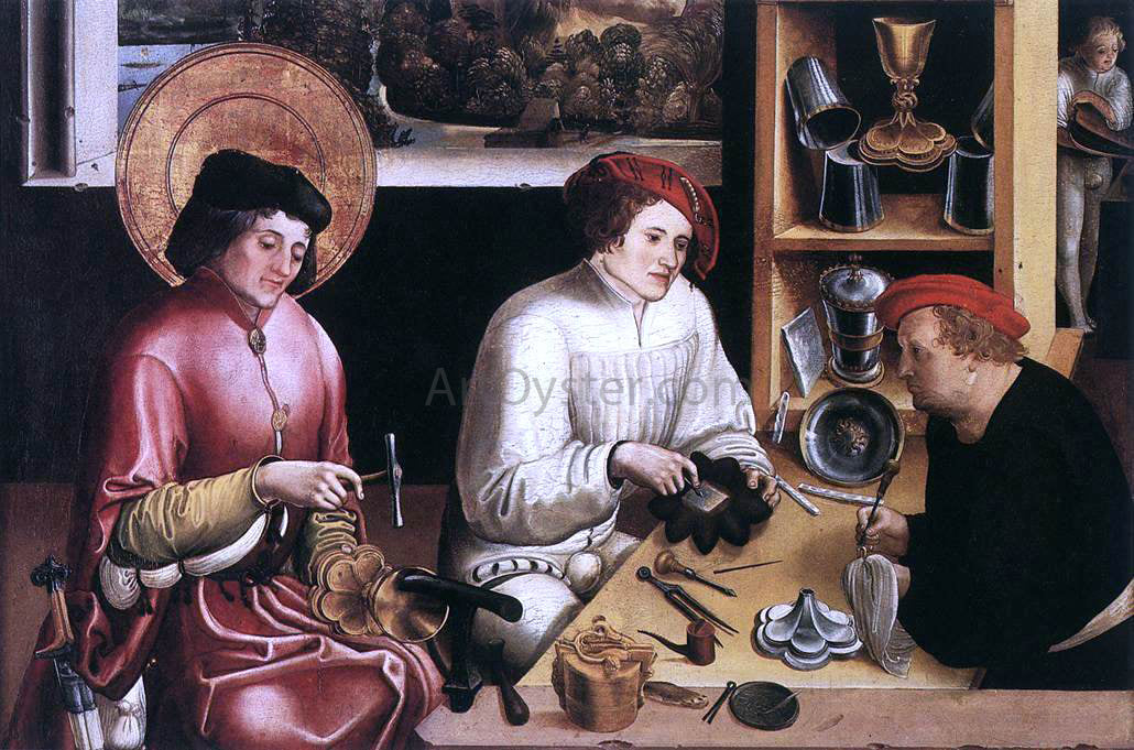  Niklaus Manuel St Eligius in the Workshop - Hand Painted Oil Painting