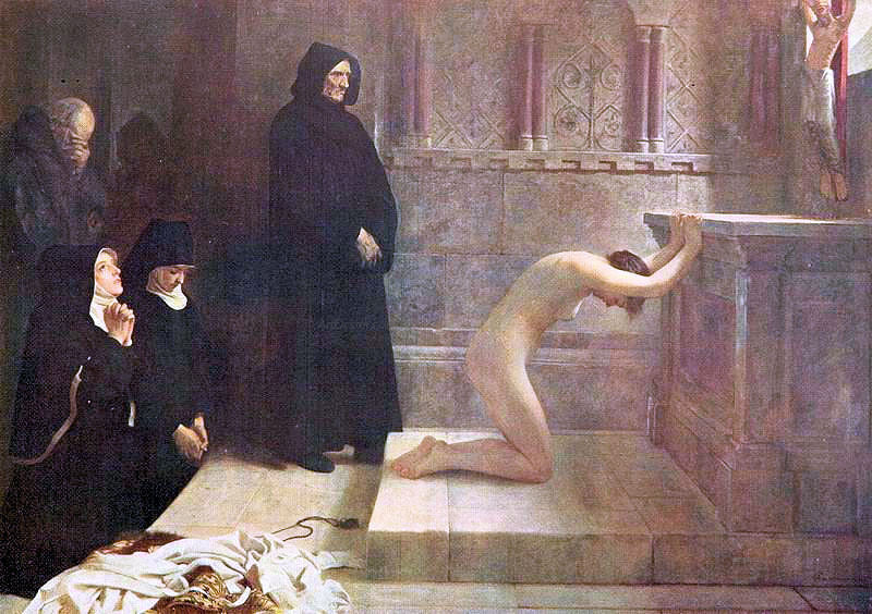 Philip Hermogenes Calderon St. Elizabeth of Hungary Great Act of Renunciation - Hand Painted Oil Painting