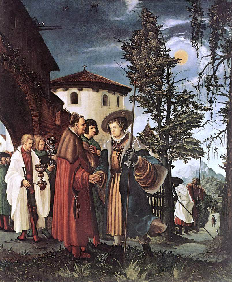 Denys Van Alsloot St. Florian Taking Leave Of The Monastery - Hand Painted Oil Painting