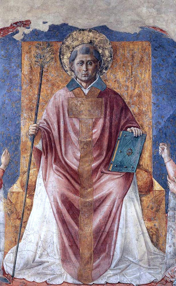Benozzo Di Lese di Sandro Gozzoli St Fortunatus Enthroned - Hand Painted Oil Painting