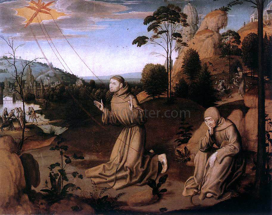 Painters (2) Masters St Francis Altarpiece (central panel) - Hand Painted Oil Painting